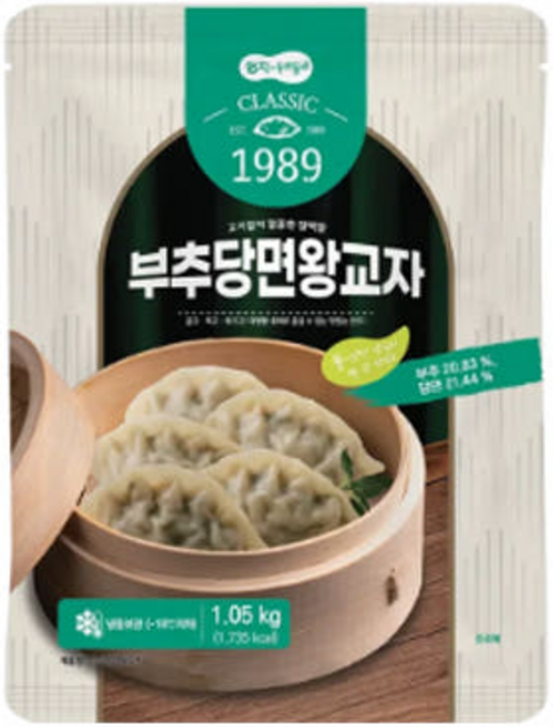 엄지식품 부추당면 왕교자 1050g, 1개, 1.05kg