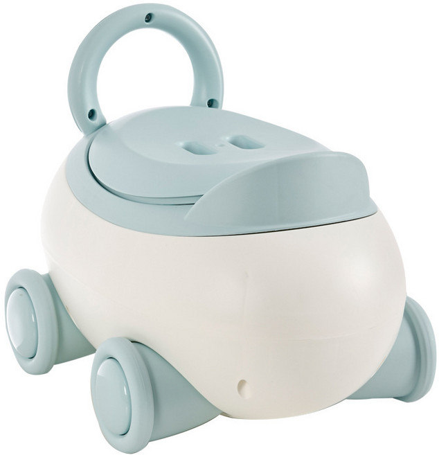 유아 변기 아기 배변훈련 변기 휴대용 내통 분리형 두꺼운 안전 설계 귀여운 캐릭터 디자인, 마법 전투차 블루