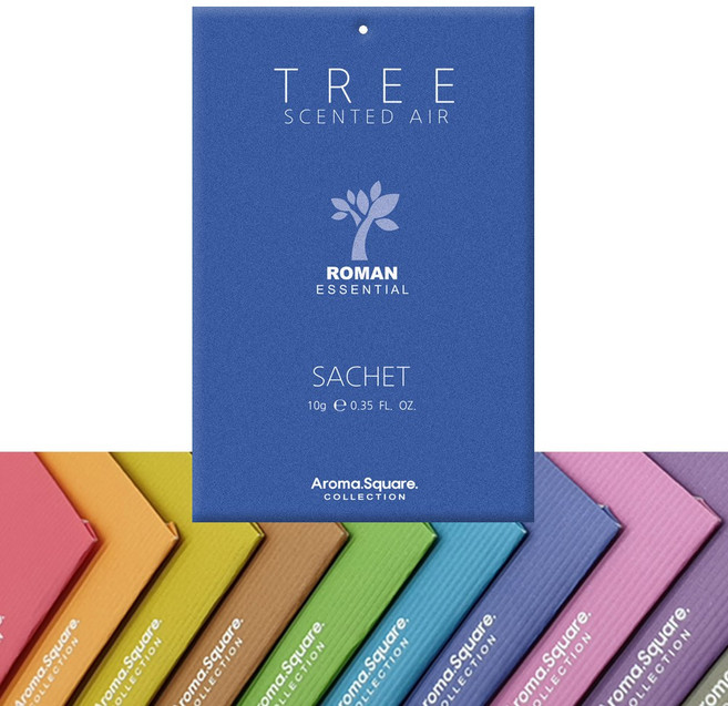 인터바겐 아로마스퀘어 10g 사쉐 트리 방향제 향낭 실내 옷장 차량 디퓨저, 로만, 1개