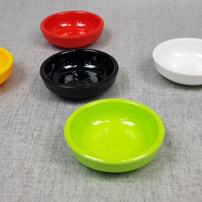 컬러 멜라민 딤플 원형 종지 G-1020 빨강 BB 소스 양념, 컬러멜라민 딤플원형종지 G-1020, 연두, 1개