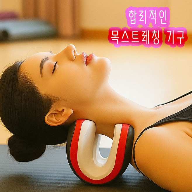 에이치에스메디컬 넥가드 목견인 목보호대 거북목 견인 목스트레칭 경추베게 백지영넥가드, 1개