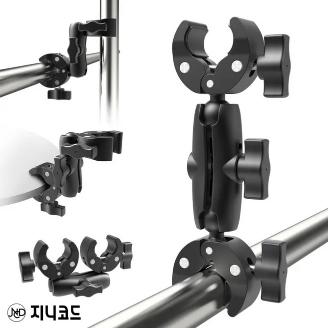 파라솔 거치대 우산 고정 클립 클램프 브라켓 낚시 캠핑 양방향 집게 카메라 삼각대 각도조절기, S