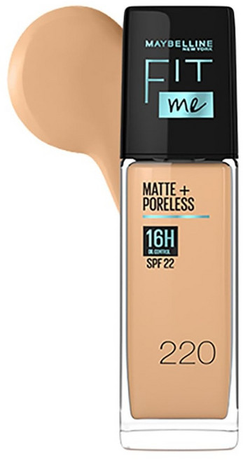 메이블린 핏 미! 매트+ 포어리스 파운데이션 30ml, 220 내추럴 베이지 SPF 22, 1개