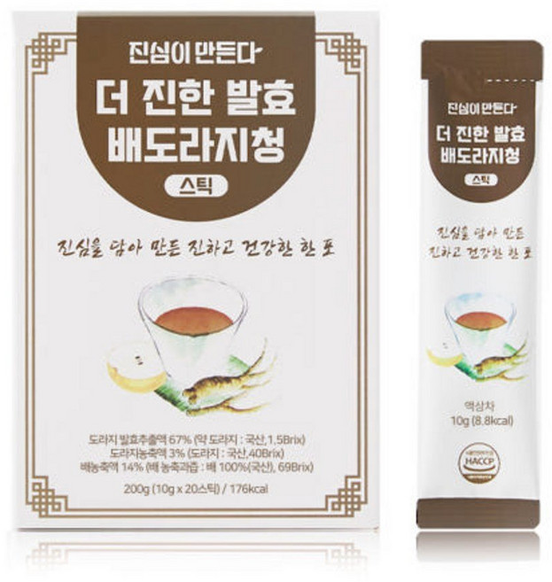 더 진한 발효 배도라지청 스틱, 200g