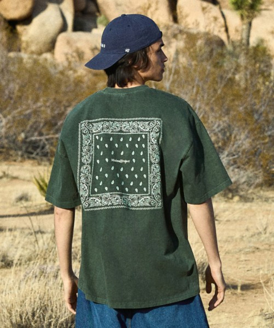 미니멀프로젝트 페이즐리 피그먼트 반팔티셔츠 MST170 블루그린