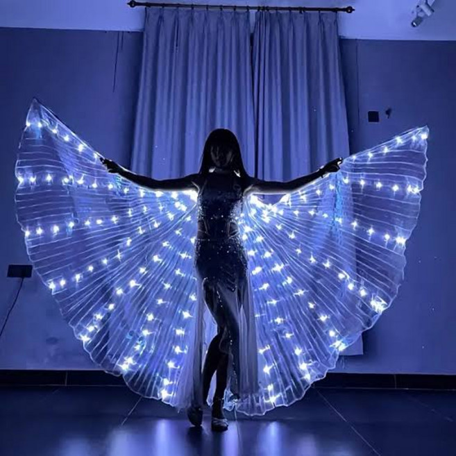 LED 화이트 오리엔탈 댄스 날개 성인용 | White Wings