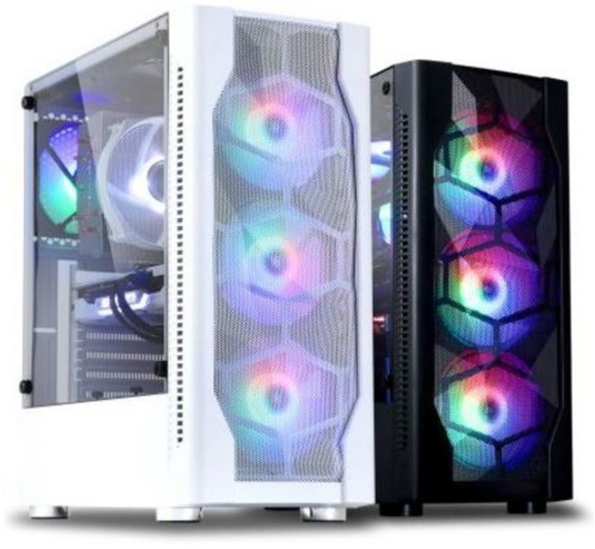 아이구주 해치6 HATCH 6 LED 식스팬 미들타워 pc 컴퓨터 ATX 케이스 on off LED 가능 쿨러는 지속, 해치6 화이트