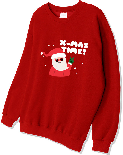 쪼이온 X-MAS 쁘이 크리스마스 맨투맨 기모안감 티셔츠 4컬러 M~XXL