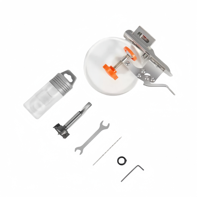 공구PXJ 싱크대 붙박이장 경첩 보링 비트 가이드 홀 타공기, 1세트