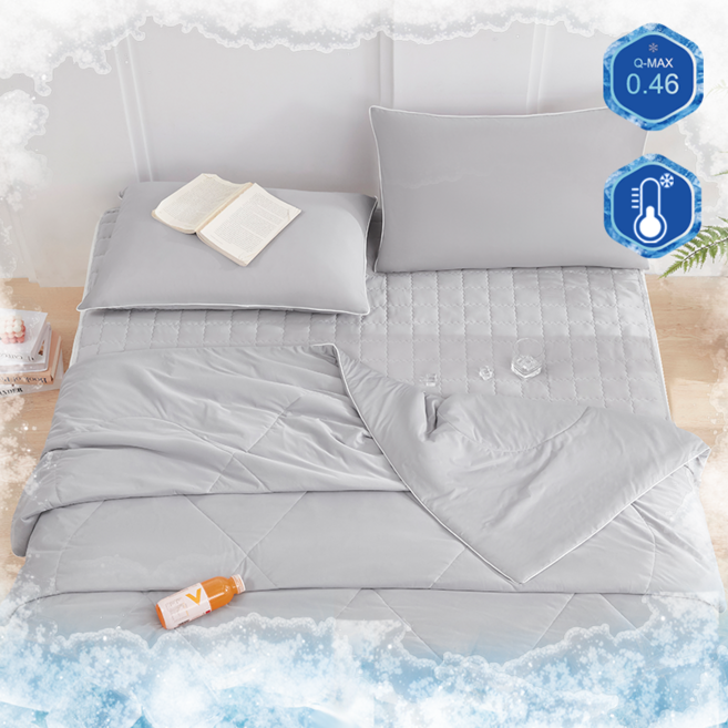 KURUA 여름 접촉냉감 아이스 부드러운 통기성 냉감이불 차렵이불