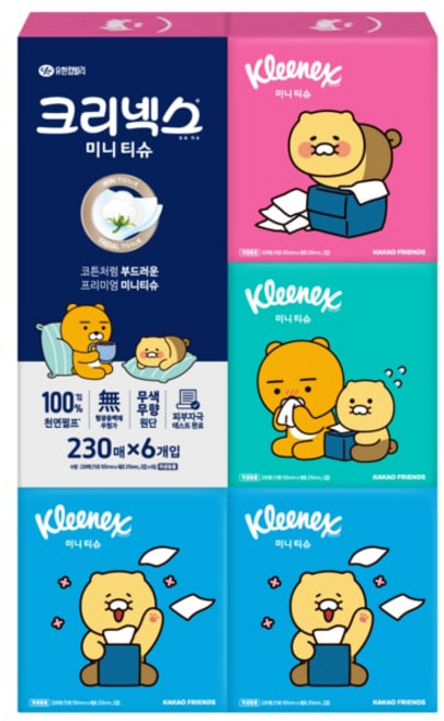 브랜드관 디럭스 미니 카카오프렌즈 230매6입 랜덤발송 크리넥스