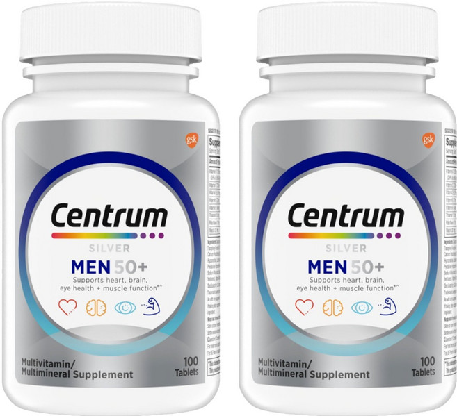 센트룸 실버 맨 50+ 멀티비타민, 100정, 2개