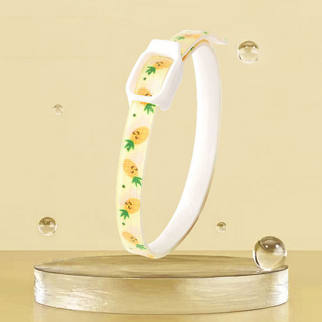 오일 해충방지 목걸이 반려견용 반려묘 진드기 모기 이 벼룩 접근차단 사계절용 애견지킴이, 옐로(파인애플), 1개