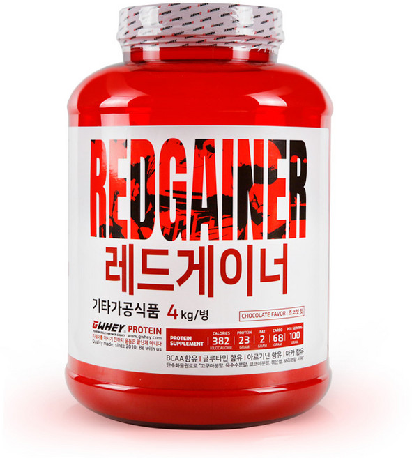 지웨이 레드게이너 체중증가용 헬스 보충제, 4kg, 1개
