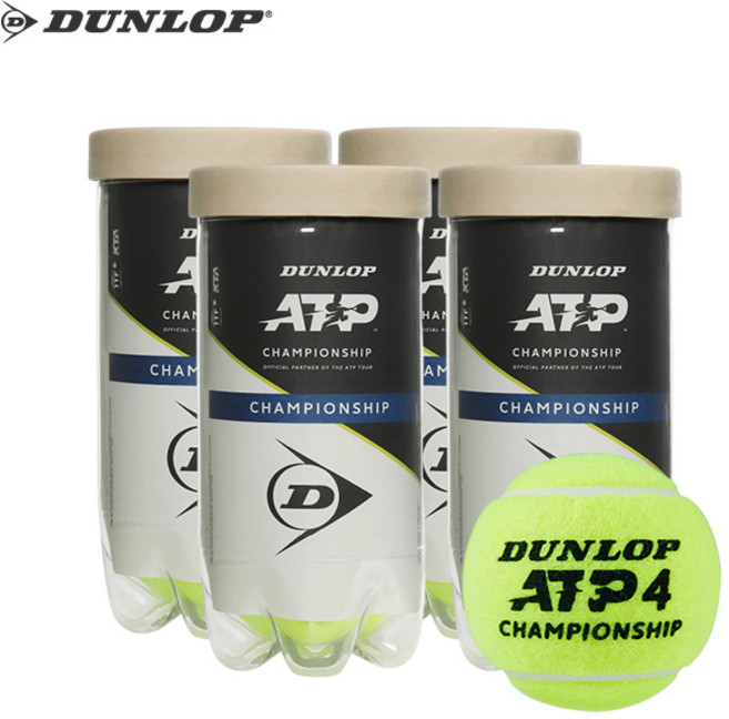 던롭 테니스볼 ATP 챔피언쉽 4캔-8구 테니스공 캔볼 시합구, 던롭 ATP, 4개