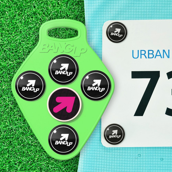 뱅업 마라톤 배번호 고정 자석 프로빕, 검정-뱅업