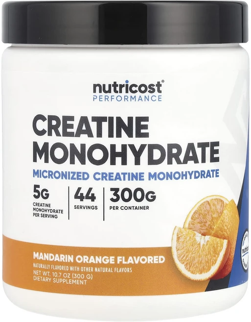 Nutricost 운동 능력 크레아틴 일수화물 만다린 오렌지 300g(10.7oz), Nutricost운동능력크레아틴일수화물만다린오렌지300, 300g, 1개 - 쿠팡