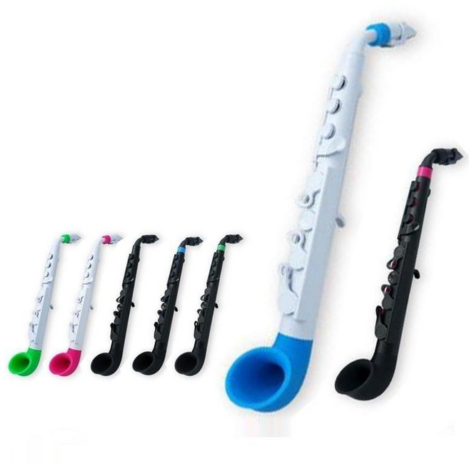 플라스틱색소폰 연습용 수업 입문용 Saxophone 경량, 그린, 단일사이즈, 1개