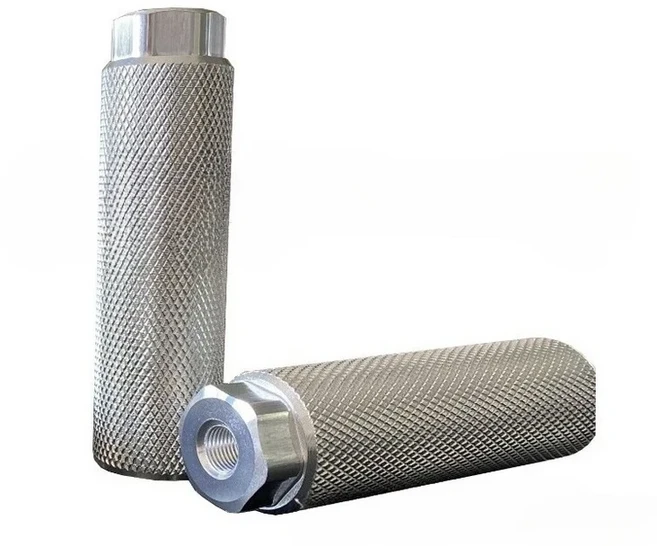 1쌍 미끄럼 방지 알루미늄 합금 실린더 풋 페그 MTB BMX 액슬 마운트 스턴트 자전거 프론트 (산악 페그용), 06 Silver