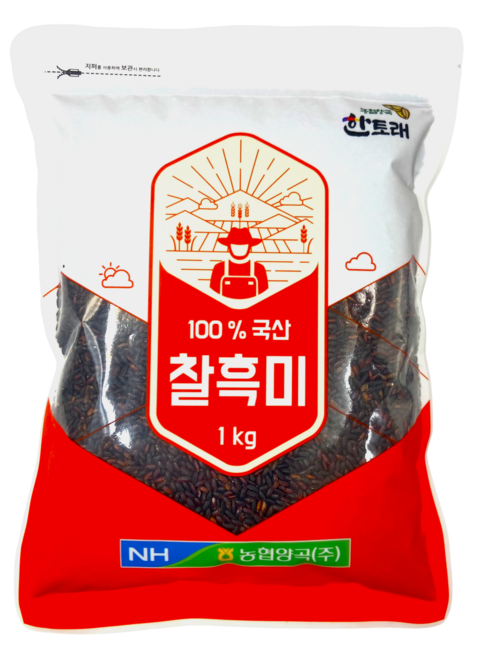 농협 [25년산 햇곡] 농협양곡 한토래 국산 찰흑미, 1kg, 1개