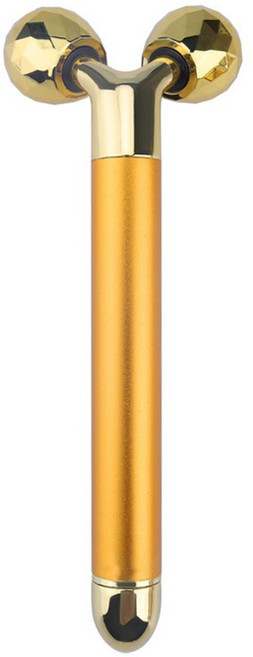 베스토 24K 골드 바 페이스 마사저 전동 진동 로즈 쿼츠 3D 롤러 리프팅 바디 페이셜 괄사