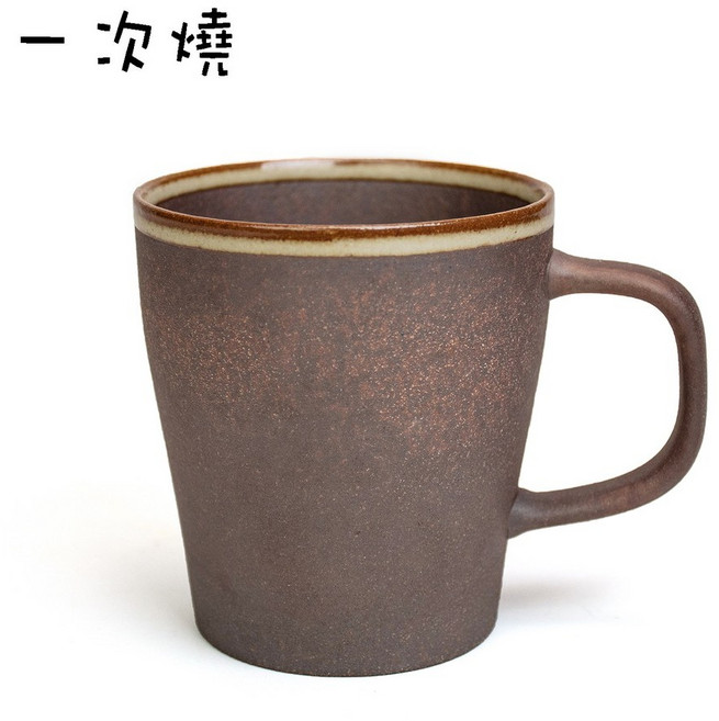Aurli 陶作坊 老岩泥任飲杯 1.3.5次燒 10oz(300ml) 咖啡杯 馬克杯『93coffee』, 1個, 一次燒