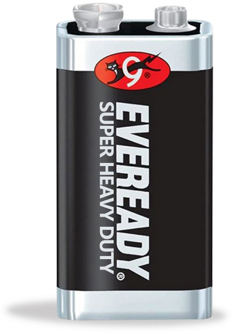EVEREADY永備 9V 黑金剛 碳鋅電池 方形電池, 1個裝, 1個
