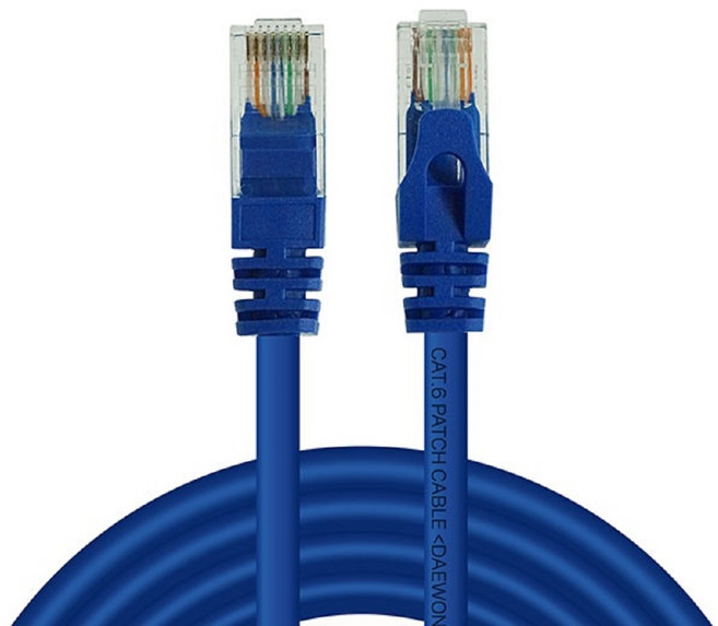 표준형 기가랜 UTP 모뎀 공유기 랜케이블 단선 노트북 TV 연결, 2m, 1개