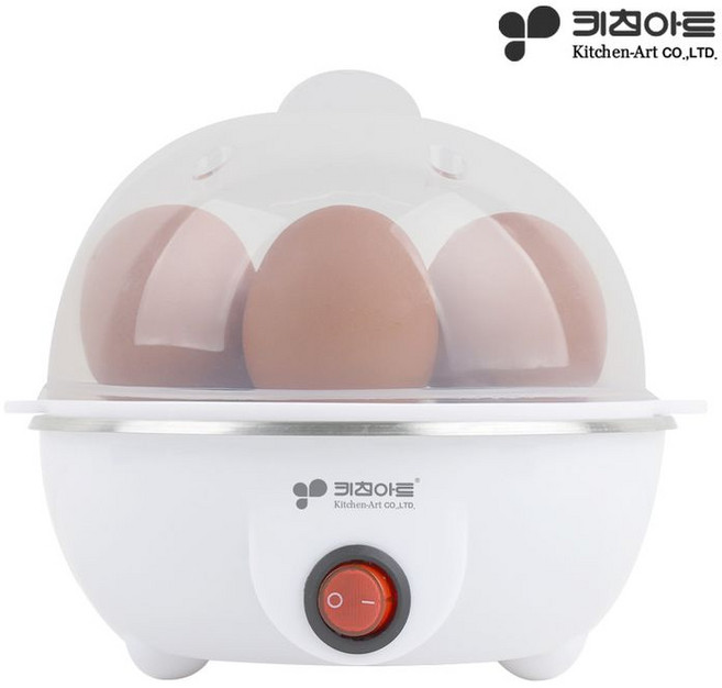 키친아트 1단 원터치 에그찜기 에그쿠커 계란찜기 화이트, KA-1070