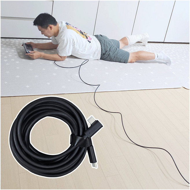 호환 닌텐도 스위치2 USB C타입 5M 고속 충전케이블 긴케이블, 1개, 블랙, n2069 스위치2 USB C타입 5M