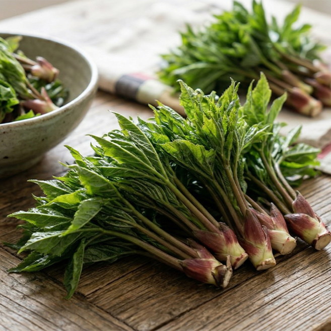 [4월 15일부터 수확]노기네농장 산지직송 엄나무순 개두릅, 1개, 잎이 벌어져도 연한 큰 어린순 1kg, 1kg