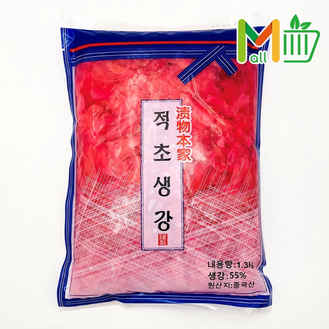 적초생강 1.3kg 토호 초생강 초절임 일식 반찬 백생강 생강절임, 1개