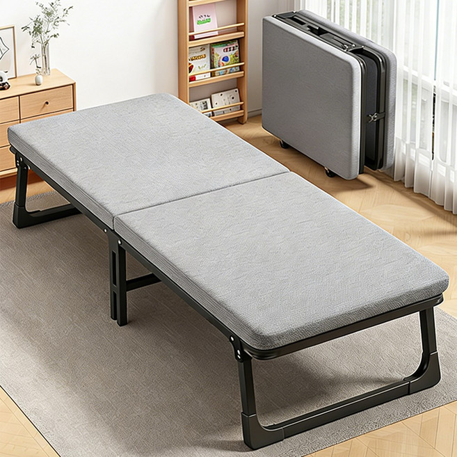 Takata 접이식침대 간이침대 사무실 낮잠용 폴딩 휴대용 접침상, 그레이