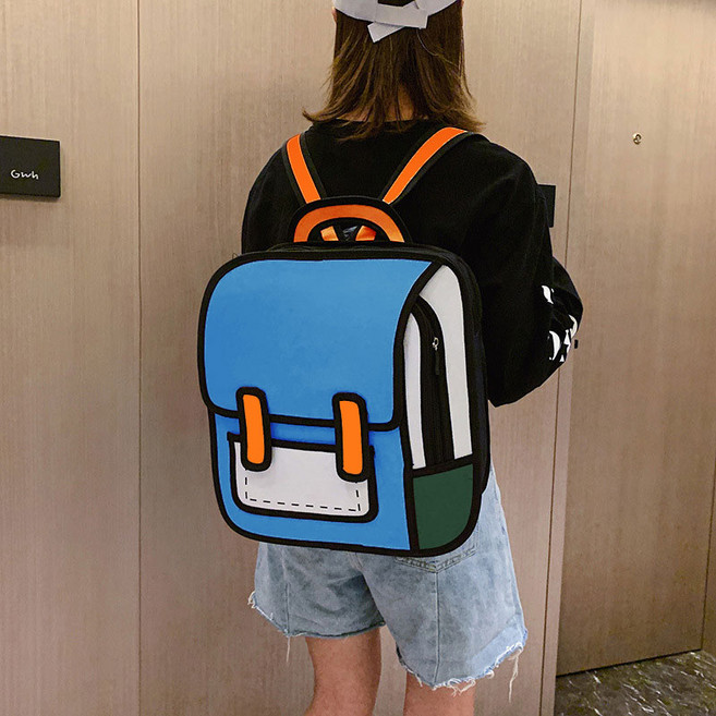 마술사 데일리 가벼움 만화 백팩 여행용 여성 남자 학생 책가방