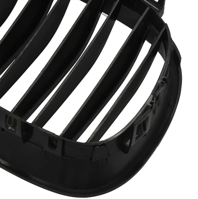 ABFY-10X 글로스 블랙 자동차 전면 키드니 그릴 BMW 5 시리즈 E60 520I 2003-2010 세단용, 01 Gloss Black