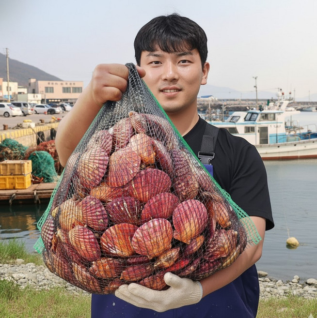 산지직송 경남 통영 자연산 홍가리비, 5kg