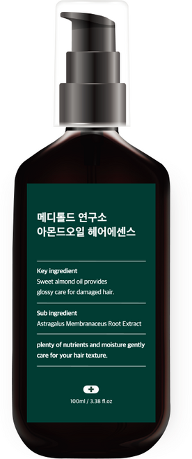 메디톨드 연구소 아몬드오일 헤어에센스 피디오일, 1개, 100ml
