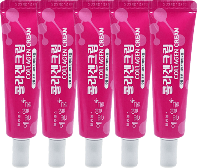 웰빙헬스 예쁜얼굴 콜라겐 크림, 5개, 25ml