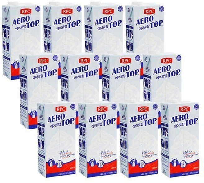 리치코리아 에어로탑 식물성 휘핑크림, 1박스, 1L