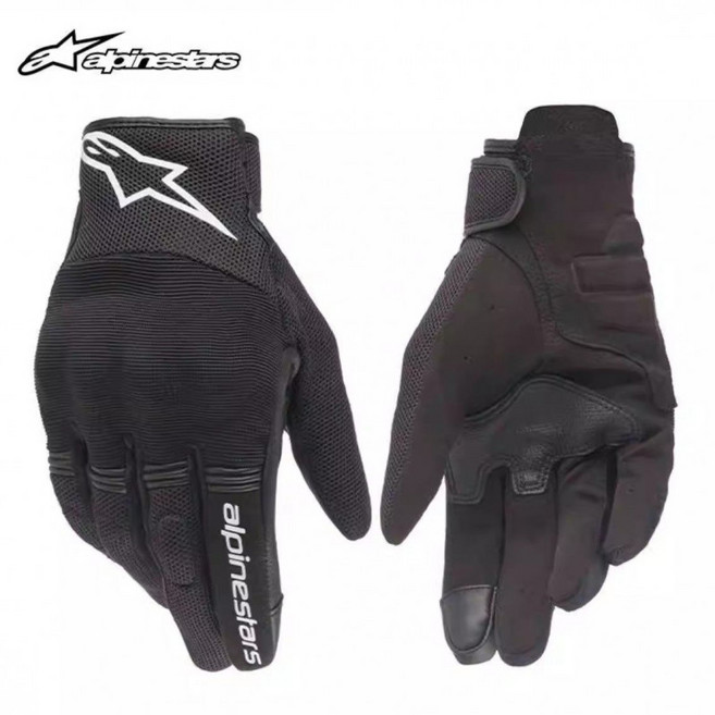 알파인스타 터치장갑 바이커 글러브 메쉬 라이더 장갑, D_화이트 (터치가능)