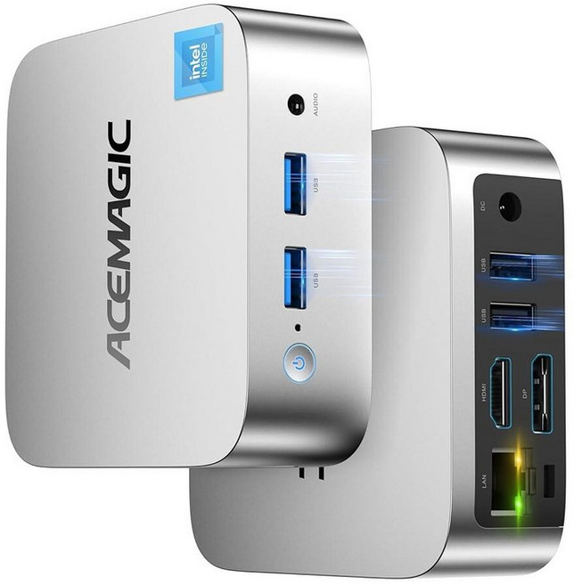 ACEMAGIC 미니 V1 PC 12세대 Alder Lake-N N97(비트 N150/N100/N95 최대 3.6GHz) 16GB DDR4 RAM 512GB SSD 컴퓨터