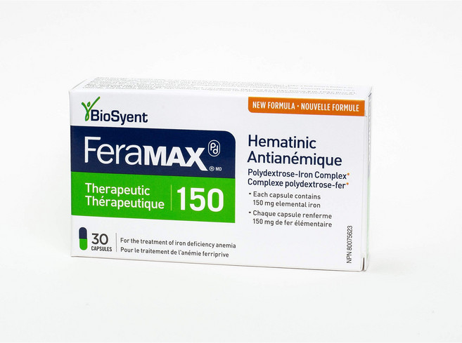 캐나다 철분 미네랄 보충제 베스트셀러 Top, 1개, 3.페라맥스 철분 150mg 30c, 30정