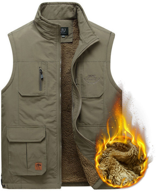 희미몰 겨울 등산 낚시 작업복 현장 건설 근무 따뜻한 멀티 조끼