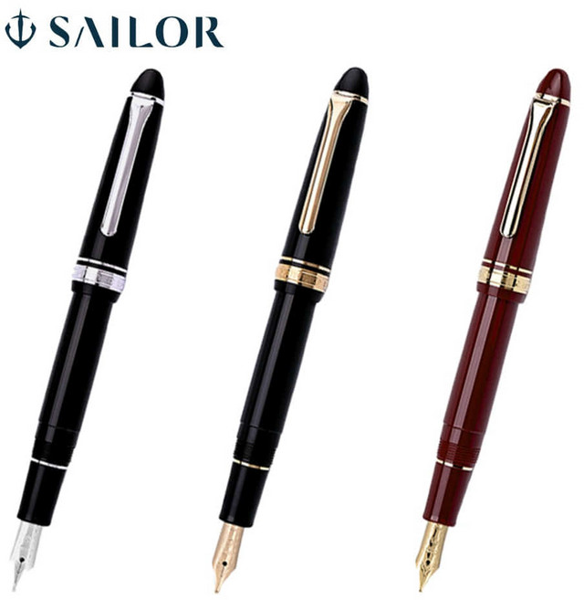 세일러 만년필 프로피트 캐주얼 특수촉 고급 선물 서명용 뮤직닙, 블랙 은장 MS