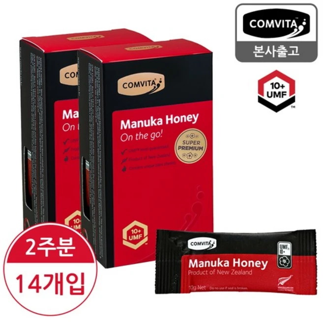 [본사정품] 콤비타 UMF10+ 마누카 꿀스틱 사셰, 70g, 2박스 - 쿠팡
