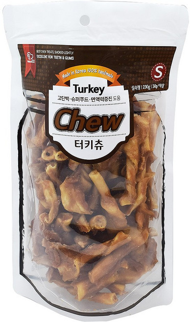 애견간식 실속형 기호성 가성비 네츄럴EX 국내산, 칠면조, 1개