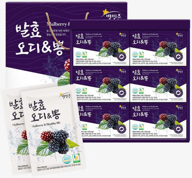 별빛촌 발효 오디 뽕 오디즙, 70ml, 30개