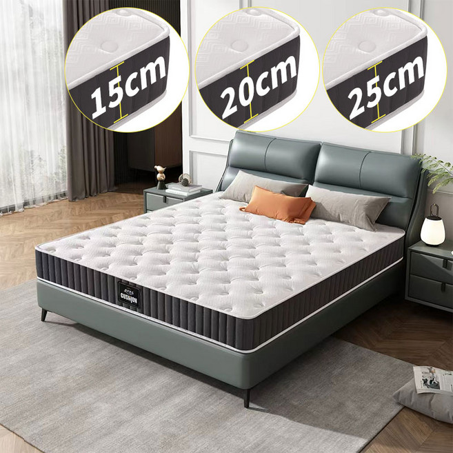 Ms.sleep 무음 스프링 매트리스 독립통 부드럽고 튼튼한 압축롤, 중간 단단함, 15cm