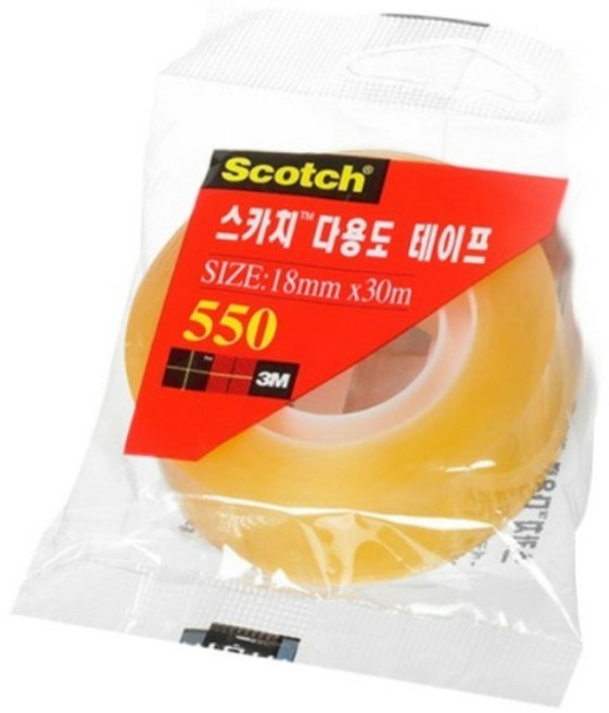 스카치 다용도 테이프 550 리필 18mm x 30m, 6개