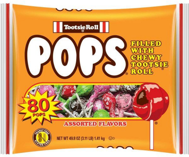 사탕 캔디 Tootsie Pops 투시 롤 팝 과일맛 롤리팝 초콜릿 센터 포함 3파운드 이상 다양한 5가지 맛과 보너스 서프라이즈 맛 땅콩 무첨가 글루텐
